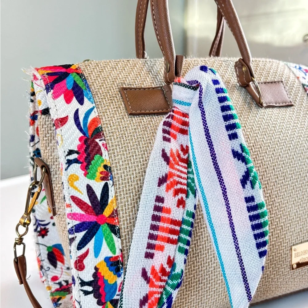 Belo Horizonte Handbag Shoulder Strap New Vacation Resort Brazil Tropical Tribal